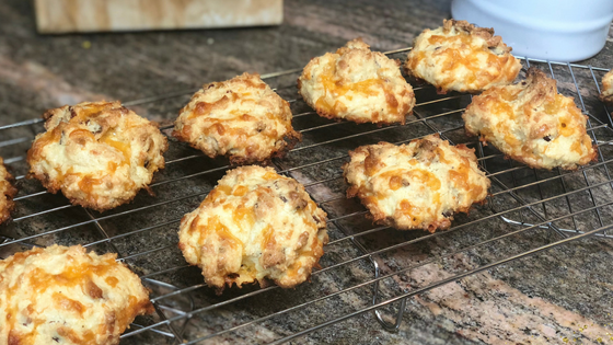 Bacon Cheddar Biscuits | Keto Friendly